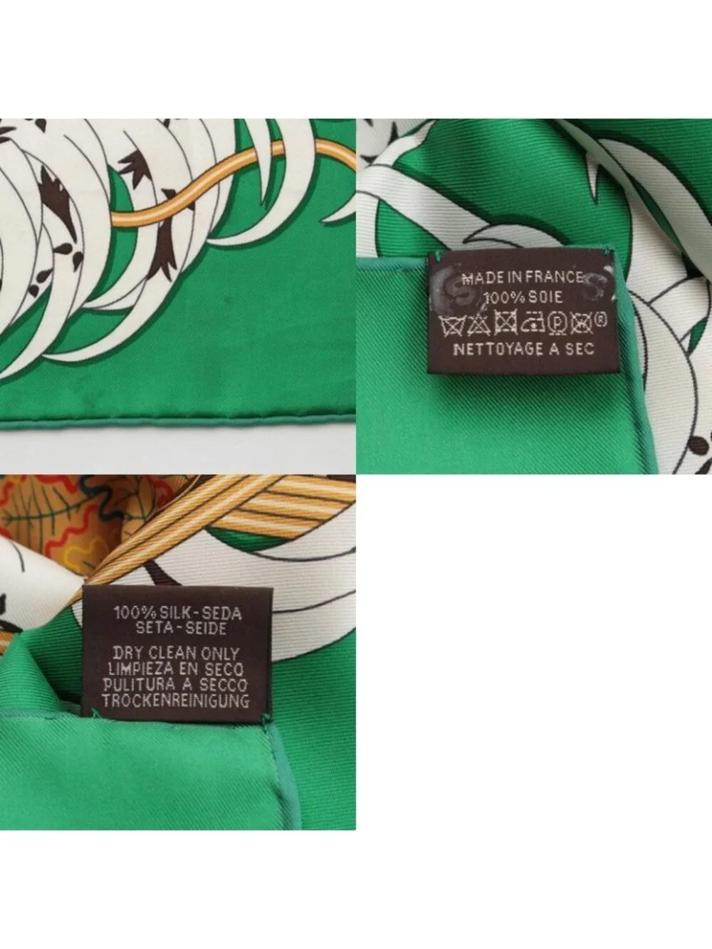 Hermes Carre 90 Silk Legende Brodee Embroidered Legend Scarf Green 90 - Picture 10 of 10